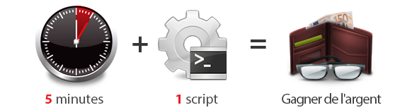 5 minutes + 1 script = gagner de l'argent